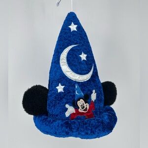 Disney Parks Sorcerer Mickey Mouse Fantasia Wizard Plush Hat Mickey Ears